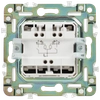 SKANDY Выключатель 2-клавишный проходной с индикацией 10А SK-V10Bl черный IEK6