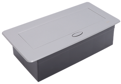 PRIMER Блок розеточный с выдвижной крышкой на 6 модулей серебро IEK