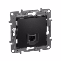 ETIKA Розетка компьютерная RJ45 категория 5Е UTP антрацит