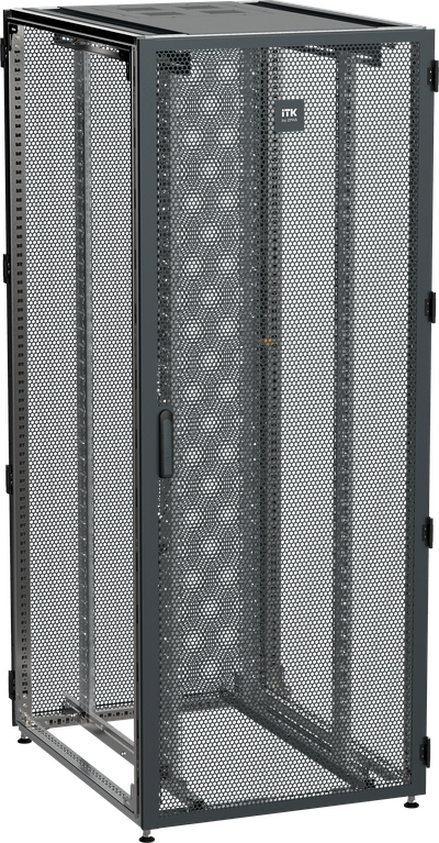 ITK by ZPAS Шкаф серверный 19" 47U 800х1200мм одностворчатые перфорированные двери черный РФ
