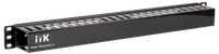 ITK 19" пластиковый кабельный органайзер с крышкой 1U глубина 60мм черный
