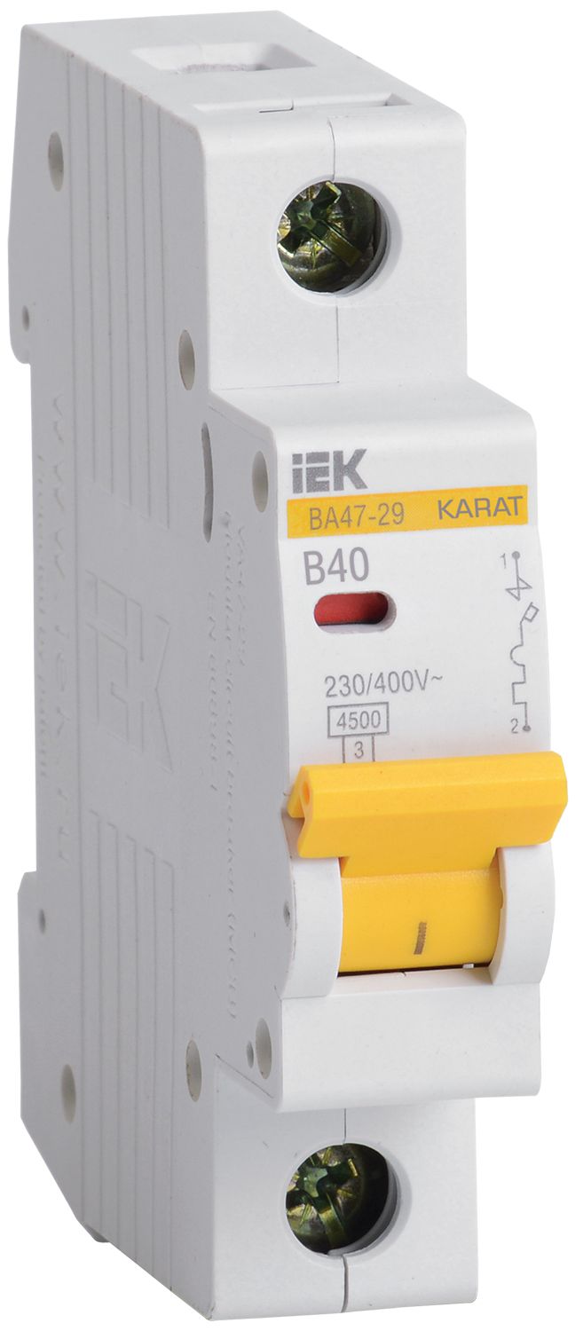KARAT Автоматический выключатель ВА47-29 1P B 40А 4,5кА IEK (MVA20-1-040-B)