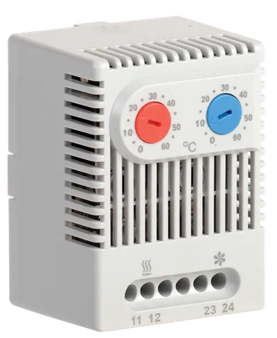 Термостаты предназначены для управления вентиляторами или нагревателями. При установке в паре с обогревателем (NC) или вентилятором (NO) используется для поддержания заданной температуры и влажности внутри электротехнических шкафов и организации стабильной работы установленного активного оборудования. Также служат для включения сигнальных датчиков при превышении или понижении предельной температуры.
Благодаря простой конструкции просты в установке и эксплуатации.