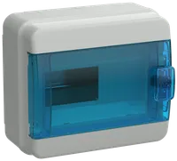 TEKFOR Корпус пластиковый КМПн-8 IP65 синяя прозрачная дверь IEK