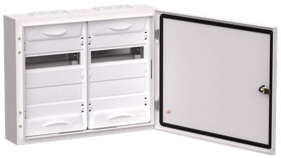 TITAN 5 Корпус металлический ЩРн-48 (2х24) 460х570х140мм IP54 белый (одна дверь) IEK