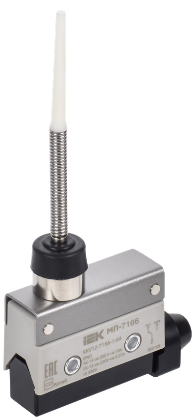 Микропереключатель концевой МП-7166 пружинный стержень с диэлектриком IP40 IEK
