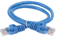 ITK Коммутационный шнур (патч-корд) кат. 5Е UTP LSZH 2м синий