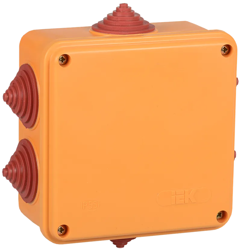 Коробка распаячная огнестойкая ПС 100х100х50мм 4P 4мм2 IP55 6 вводов IEK