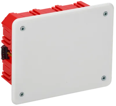 Коробка распаячная КМ41028 для полых стен 120х92х45мм с саморезами с крышкой и пластиковыми лапками IEK