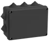 Коробка распаячная КМ41242 для открытой проводки 150х110х70мм IP55 10 гермовводов черная (RAL 9005) IEK0