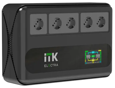 ITK ELECTRA LT5 ИБП Линейно-интерактивный 800ВА/480Вт однофазный с LCD дисплеем с АКБ 1х9AH 5 розеток Schuko