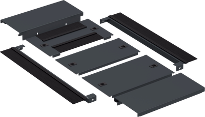 ITK by ZPAS Панель основания шкафа с роликами 800х1200мм черная РФ