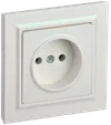 BRITE Socket 1-gang without earthing without protective shutters 10A assy. РСР10-1-0-Brzh pearl IEK0