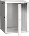 ITK Шкаф настенный LINEA W 18U 600х600мм дверь стекло RAL 70350