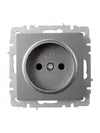 BRITE Socket without ground without shutters 10A PC10-1-0-BrS steel IEK1