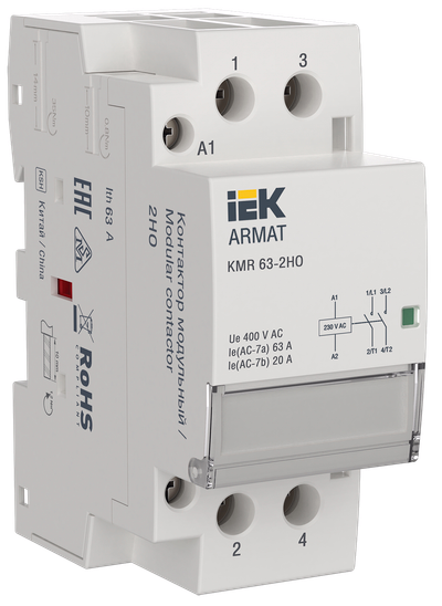 ARMAT Контактор модульный KMR 63А 230В AC 2НО IEK