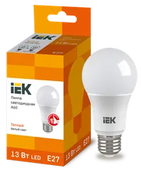 LED lamp A60 pear 13W 230V 3000K E27 IEK