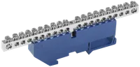 Шина N "ноль" на DIN-изоляторе с никелевым покрытием ШНИ-6х9-20-Д-С IEK