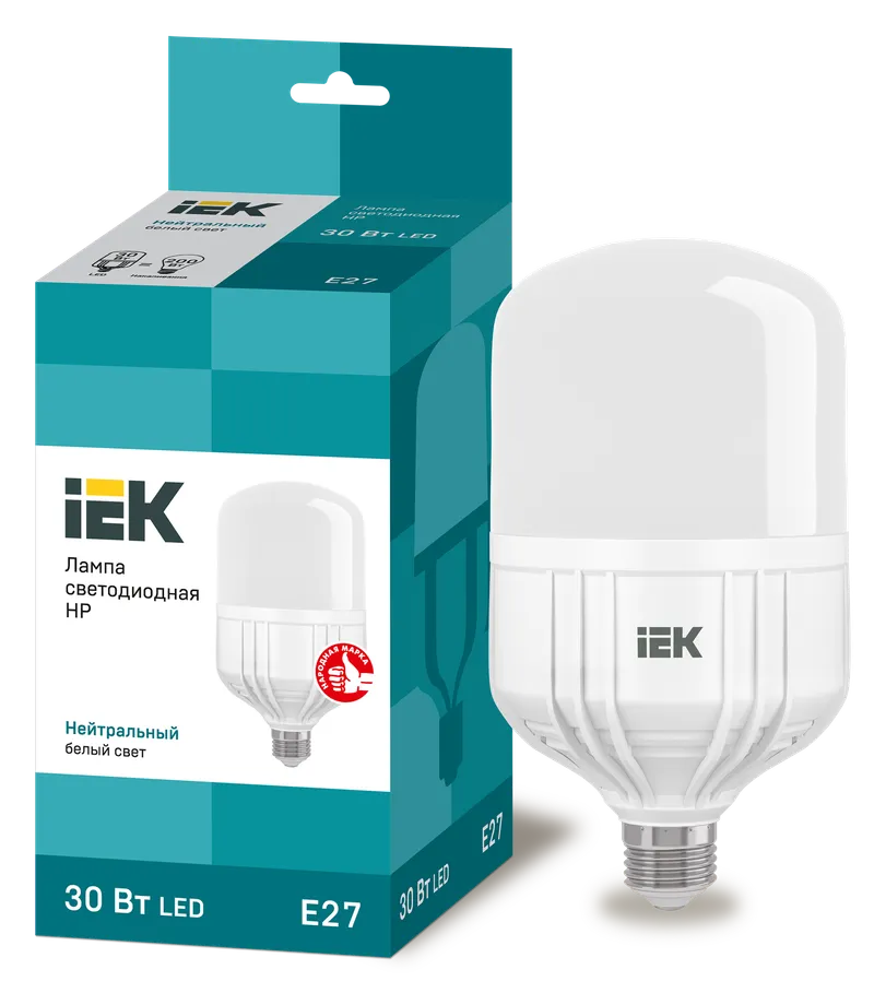 LED lamp HP 30W 230V 4000k E27 IEK