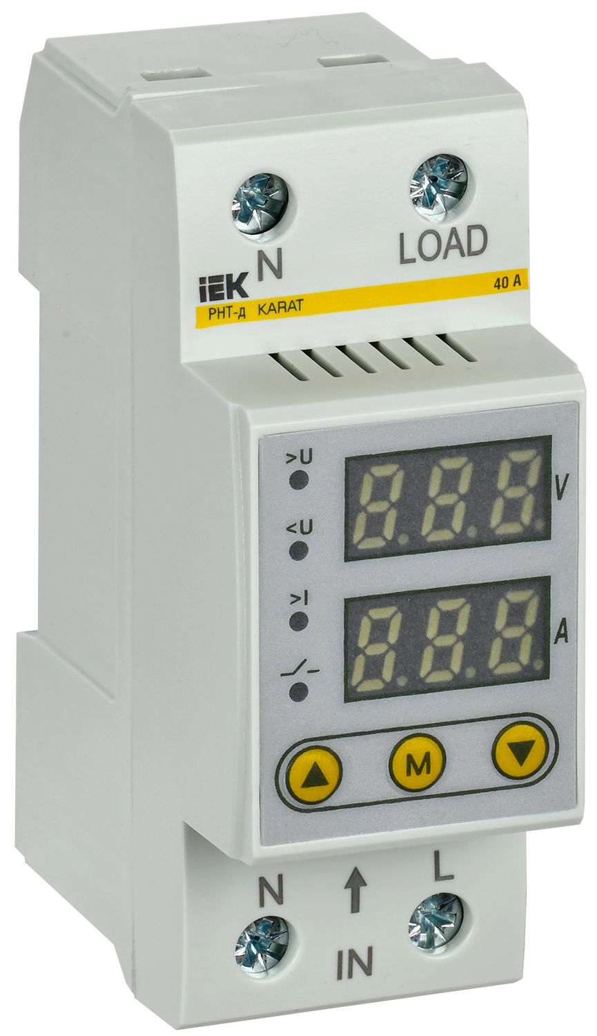 Реле напряжения и тока РНТ-д однофазное 36мм 40А IEK (IVC21-1-40)