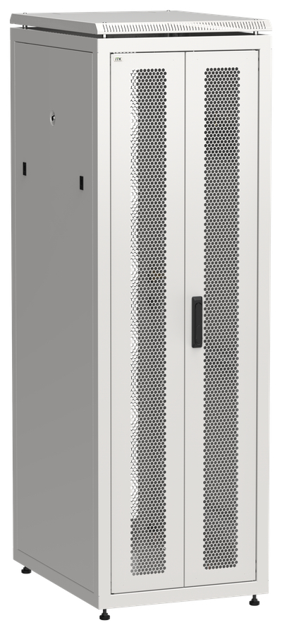 ITK LINEA N Шкаф сетевой 19" 38U 600х800мм двери передняя перфорированная задняя двустворчатая перфорированная серый