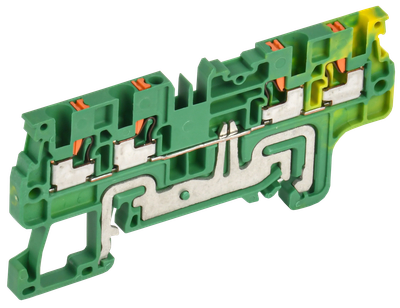Terminal block CP-MC-PEN grounding 4 pins 1.5mm2 green-yellow IEK