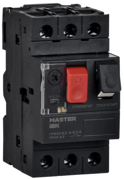 Пускатель ПРК32-6,3 In=6,3А Ir=4-6,3А Ue 690В MASTER IEK