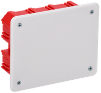 KM41008 soldering box for solid walls 120x92x45mm with self-tapping screws with IEK cover