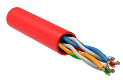 Кабель ITK категории 5Е для внутренней прокладки 4х парный U/UTP в оболочке LSZH, цвет красный. Применяется для построения структурированных кабельных систем, локальных вычислительных сетей, для общей коммуникационной инфраструктуры внутри здания, для магистральных подсистем и для организации «последней мили».