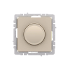 BRITE Светорегулятор поворотно-нажимной 600Вт СС10-1-0-БрКр бежевый IEK2