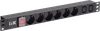 ITK PDU 6 розеток немецкий стандарт + 2 С13 с LED выключателем 1U кабель 2м вилка немецкий стандарт0