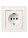 BRITE 1-gang earthed socket with protective shutters 16A, complete PCP14-1-0-BrZh pearl IEK2