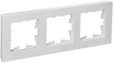 BRITE Frame 3-gang RU-3-Br white corrugated IEK
