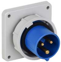 Вилка встраиваемая ССИ-3132 16А-6ч 220В 2P+PE IP67 IEK