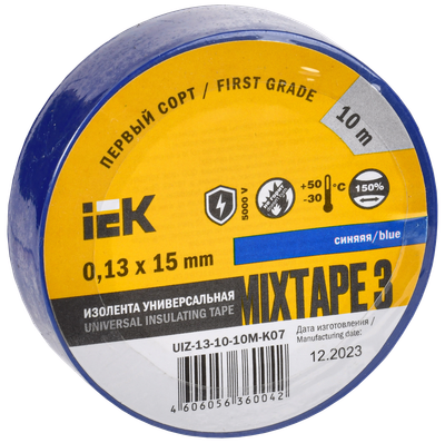 MIXTAPE 3 Electrical tape 0.13x15mm blue 10m IEK