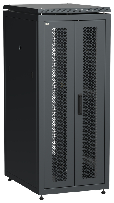 ITK LINEA N Шкаф сетевой 19" 28U 600х800мм двери передняя перфорированная задняя двустворчатая перфорированная черный