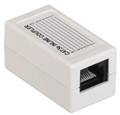 ITK Проходной адаптер кат.5E UTP тип RJ45-RJ45 (8P8C) белый