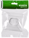 KVARTA Розетка 2-местная компьютерная RJ45 кат.5е РК12-КБ белый GENERICA1
