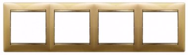 VALENA DIY Рамка 4-местная золото матовое