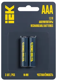 GREEN Ni-MH AAA 1100mAh battery (2pcs/blister) IEK