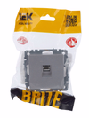 BRITE Розетка компьютерная RJ45 кат.5E РК10-БрА алюминий IEK6