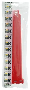 Хомут-липучка ХКл 14х310мм красный (100шт) IEK1