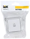OKTAVA Выключатель 1-клавишный кнопочный для открытой установки 10А ВСк20-1-0-ОБ белый IEK1