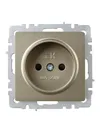 BRITE 1-gang socket without earthing with protective shutters 10A RSsh10-2-BrSh champagne IEK2