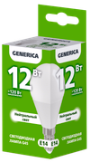 Лампа светодиодная G45 шар 12Вт 230В 4000К E14 GENERICA1