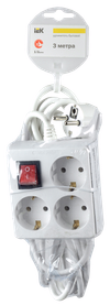 Удлинитель У-С03К 3 места с заземлением 3м 3х1мм2 16А/250 IEK1