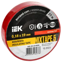 MIXTAPE 5 Electrical tape 0.18x19mm red 20m IEK
