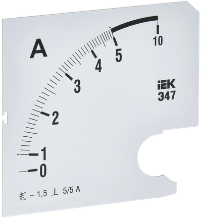Шкала сменная для амперметра Э47 5/5А класс точности 1,5 96х96мм IEK