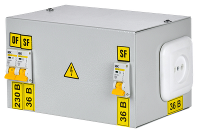 Step-down transformer box YATP-0,25 220/36-3 36 IP30
