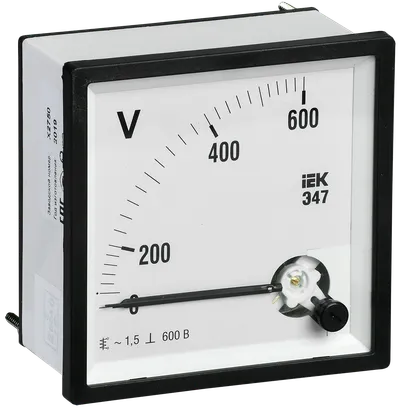 Вольтметр аналоговый Э47 600В класс точности 1,5 96х96мм IEK